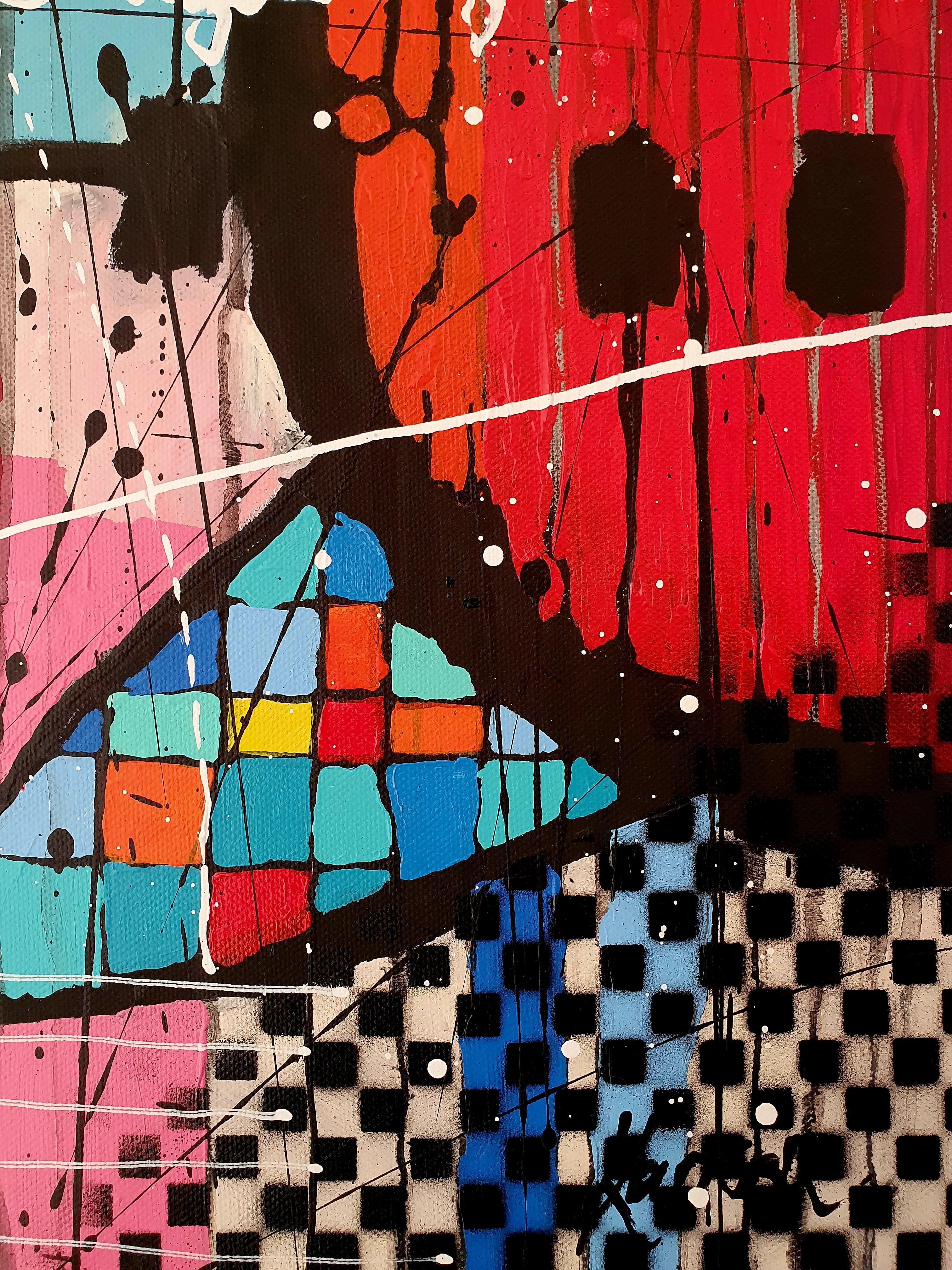 Stardust - Painting Maximalism Abstract Bold Colorful Contemporary Cubism Invest For Sale 2