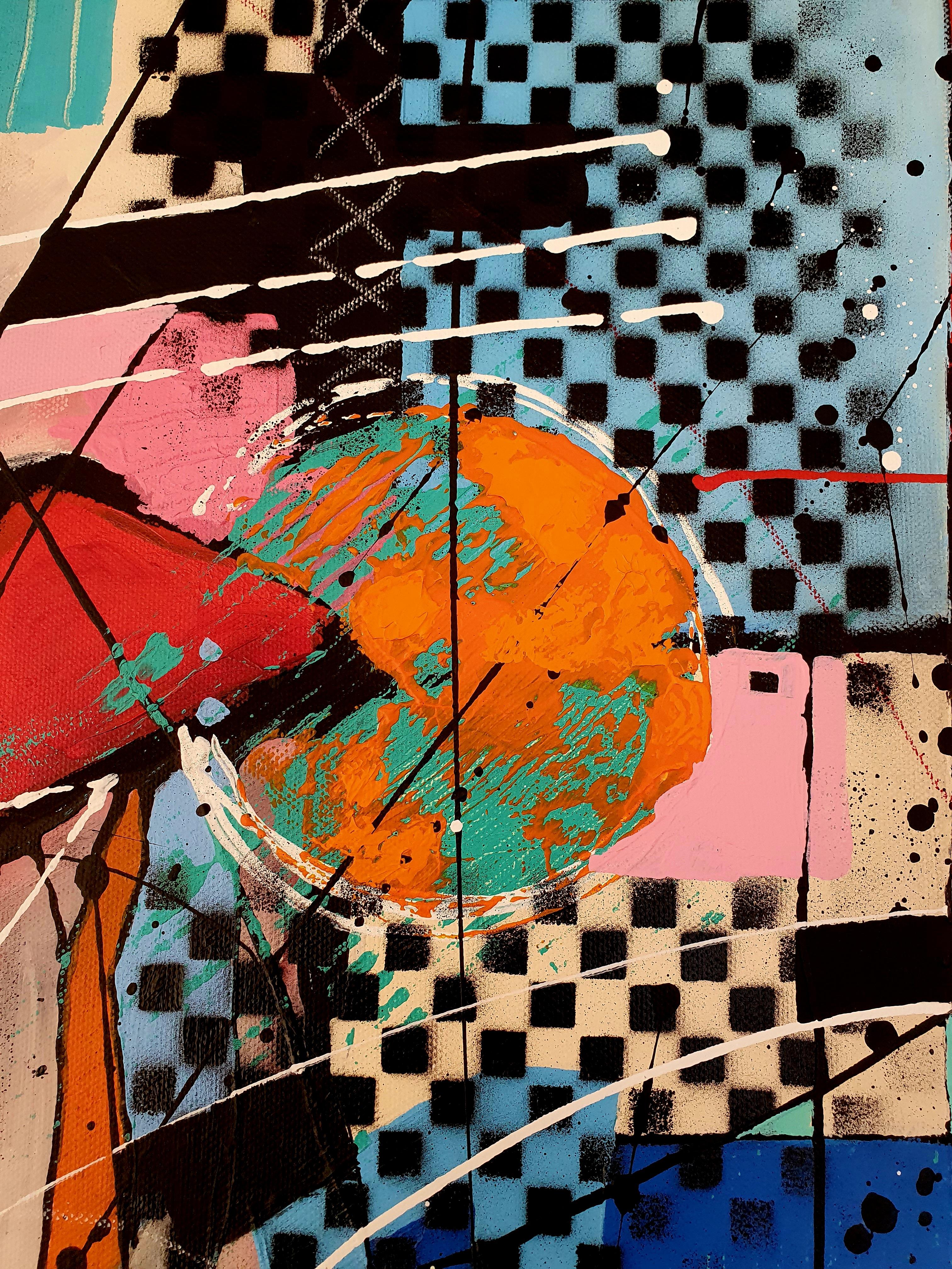 Stardust - Painting Maximalism Abstract Bold Colorful Contemporary Cubism Invest For Sale 3