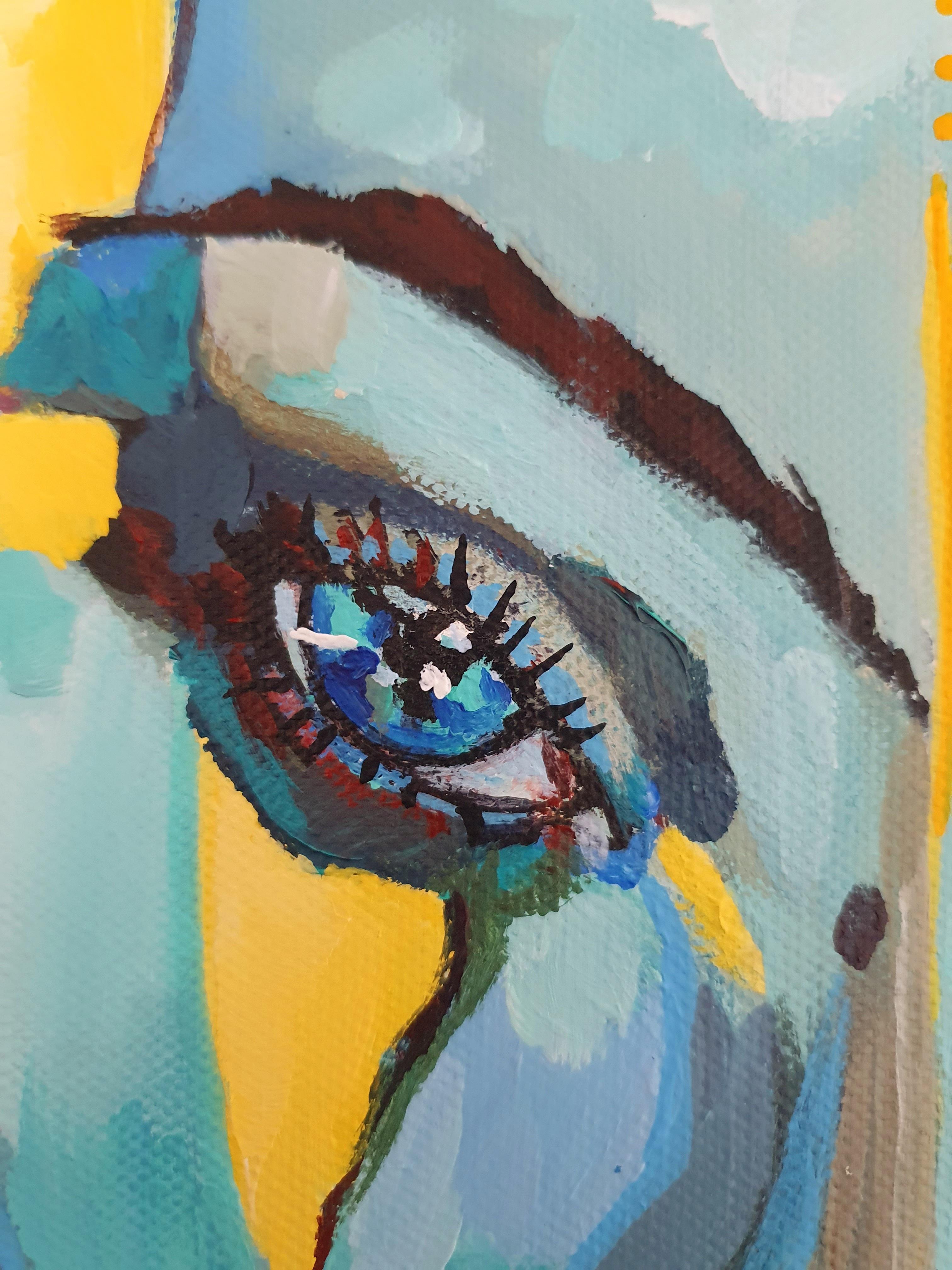 Starry starry night - Portrait, Painting, Abstract, Intense, Muse, Van Gogh im Angebot 7
