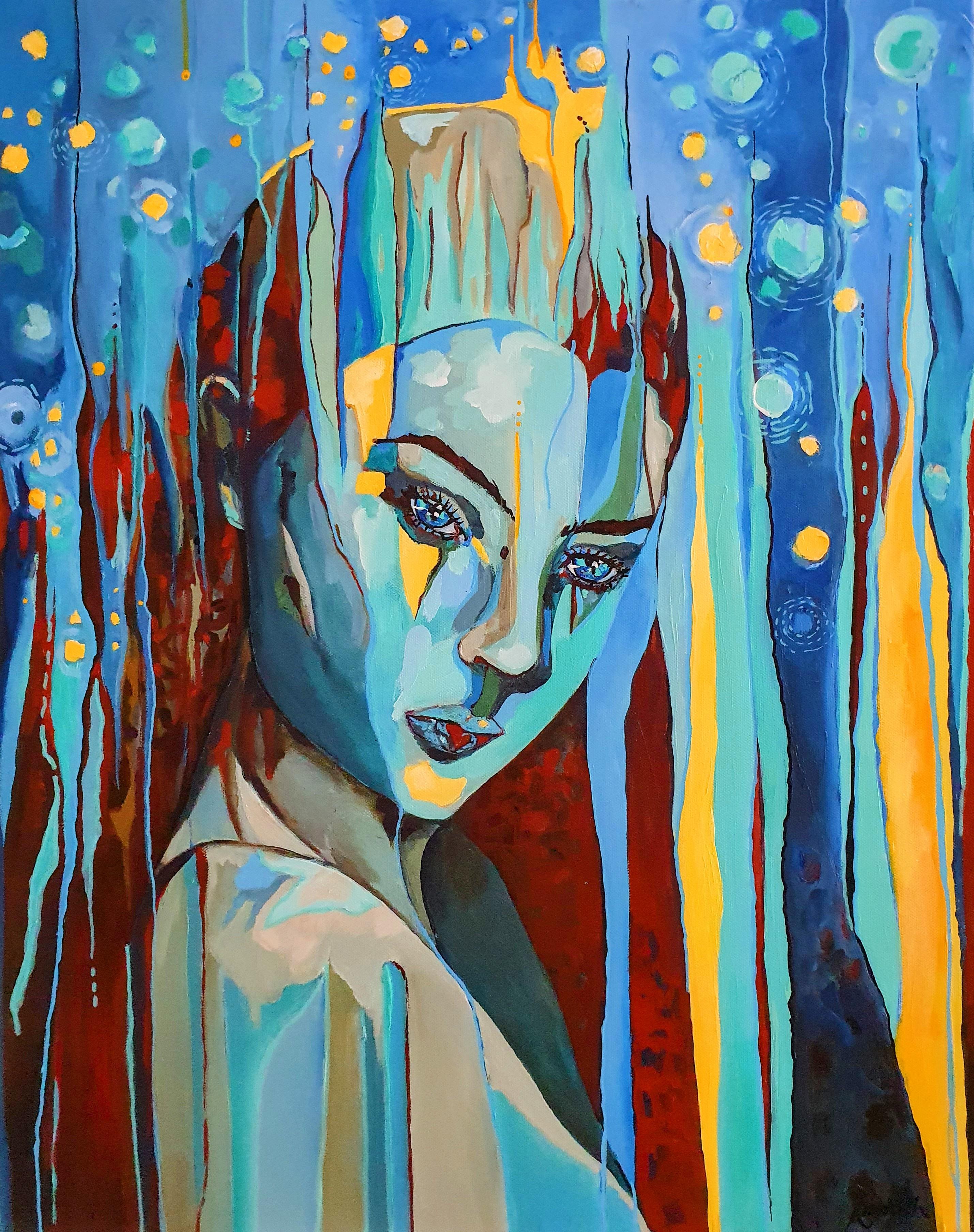 Noche estrellada estrellada - Retrato, Pintura, Abstracto, Intenso, Musa, Van Gogh