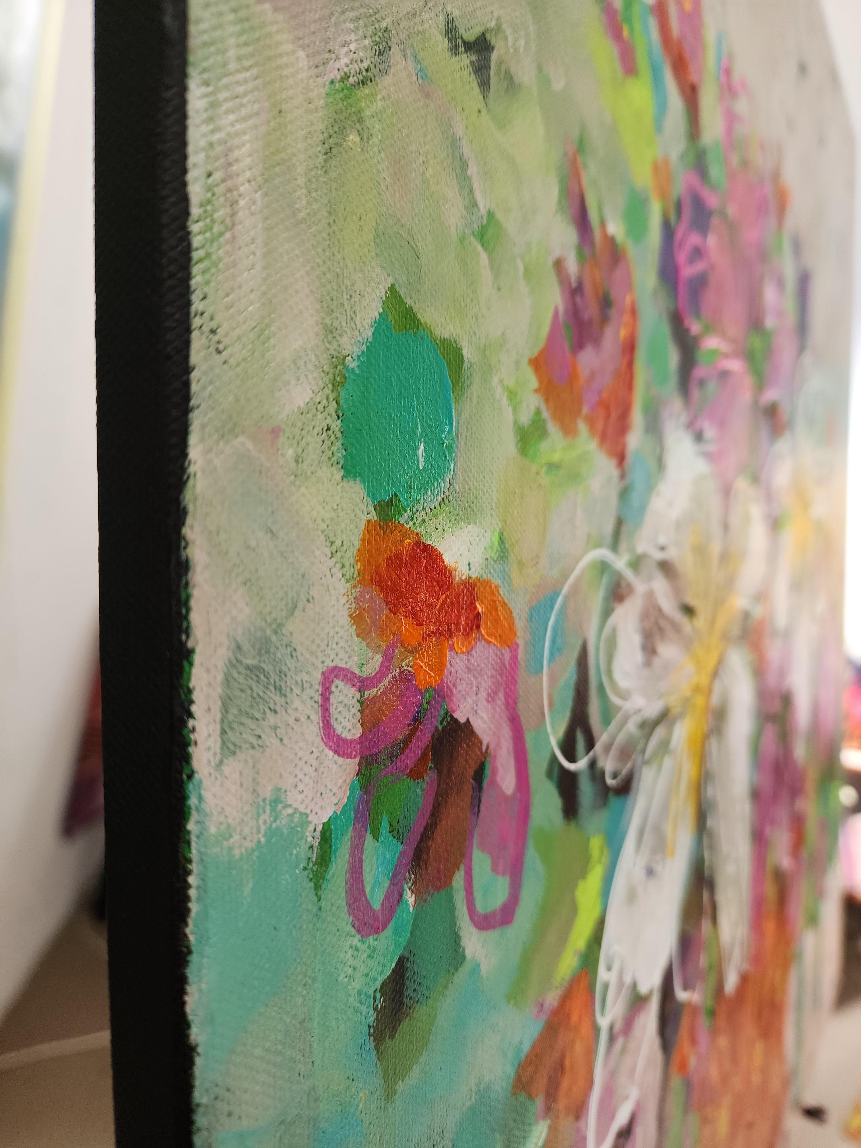 Still-life Painting Floral Vase Colorful Flower Original Contemporary Investment For Sale 12