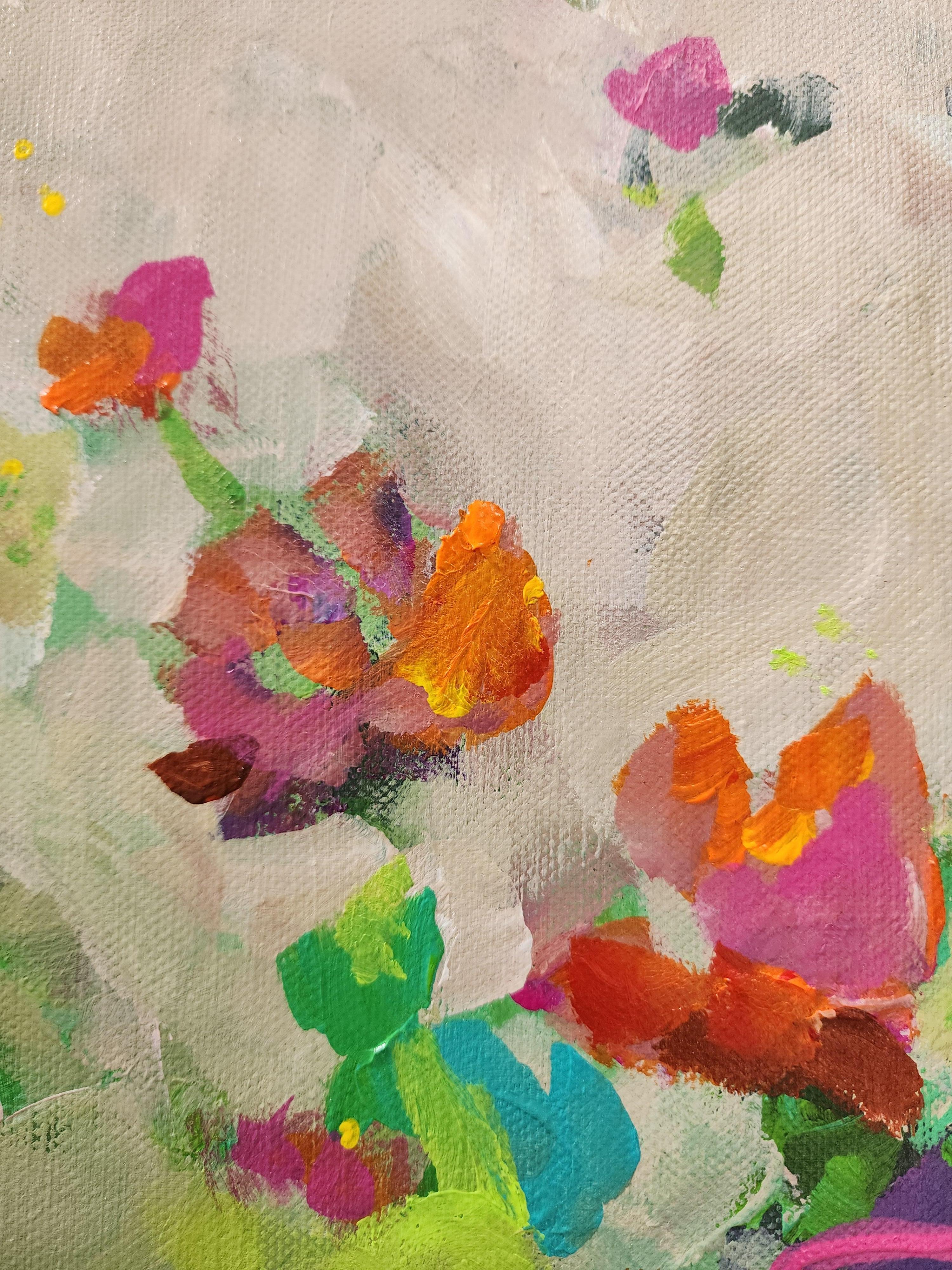 Still-life Painting Floral Vase Colorful Flower Original Contemporary Investment For Sale 5