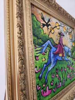 Suncatcher Painting Animal Horse Modern Gold Striking Invest Bold Freedom Unique