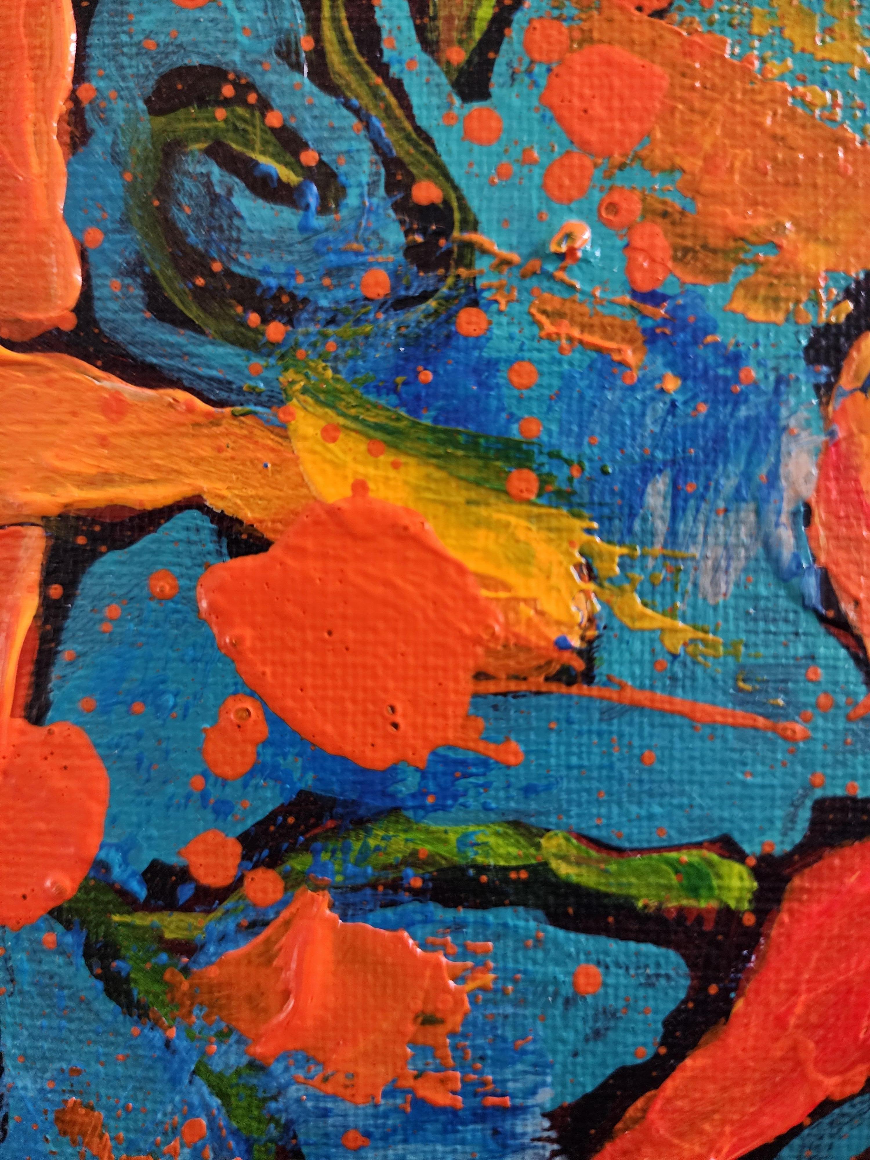 Sunshine Painting Freedom Bold Statement Orange Contemporary Abstract Invest Joy For Sale 9
