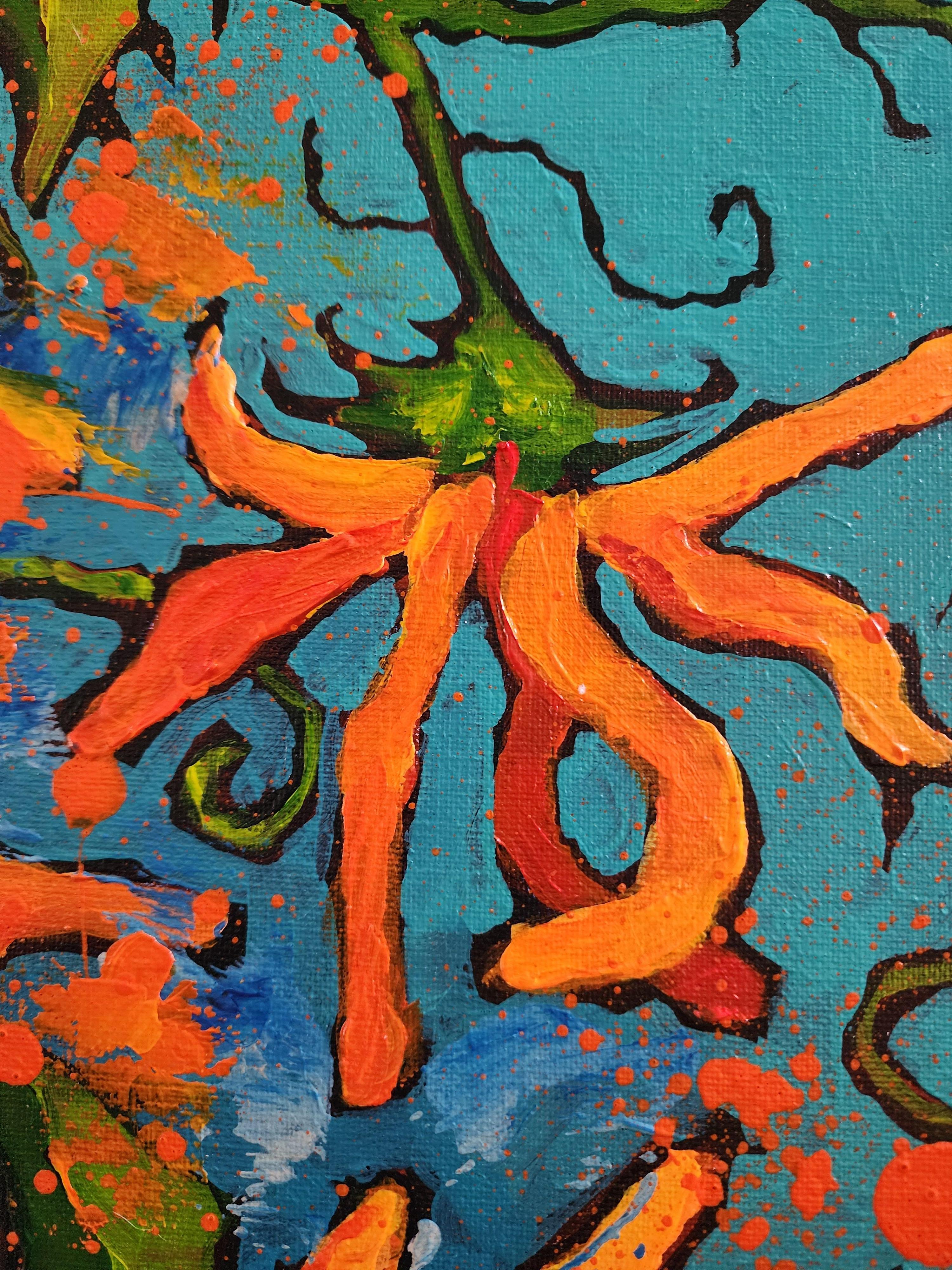 Sunshine Painting Freedom Bold Statement Orange Contemporary Abstract Invest Joy For Sale 10