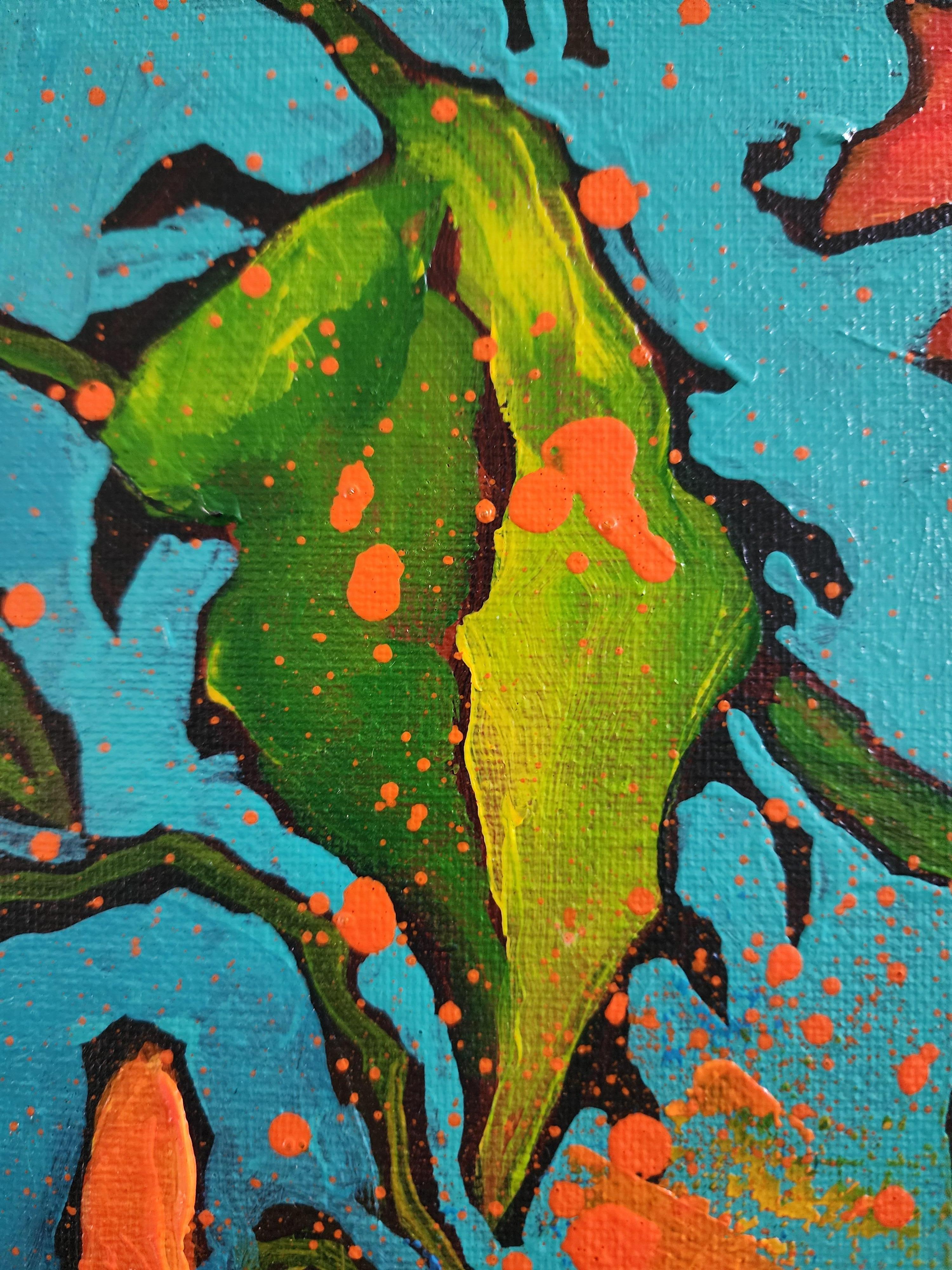Sunshine Painting Freedom Bold Statement Orange Contemporary Abstract Invest Joy For Sale 11
