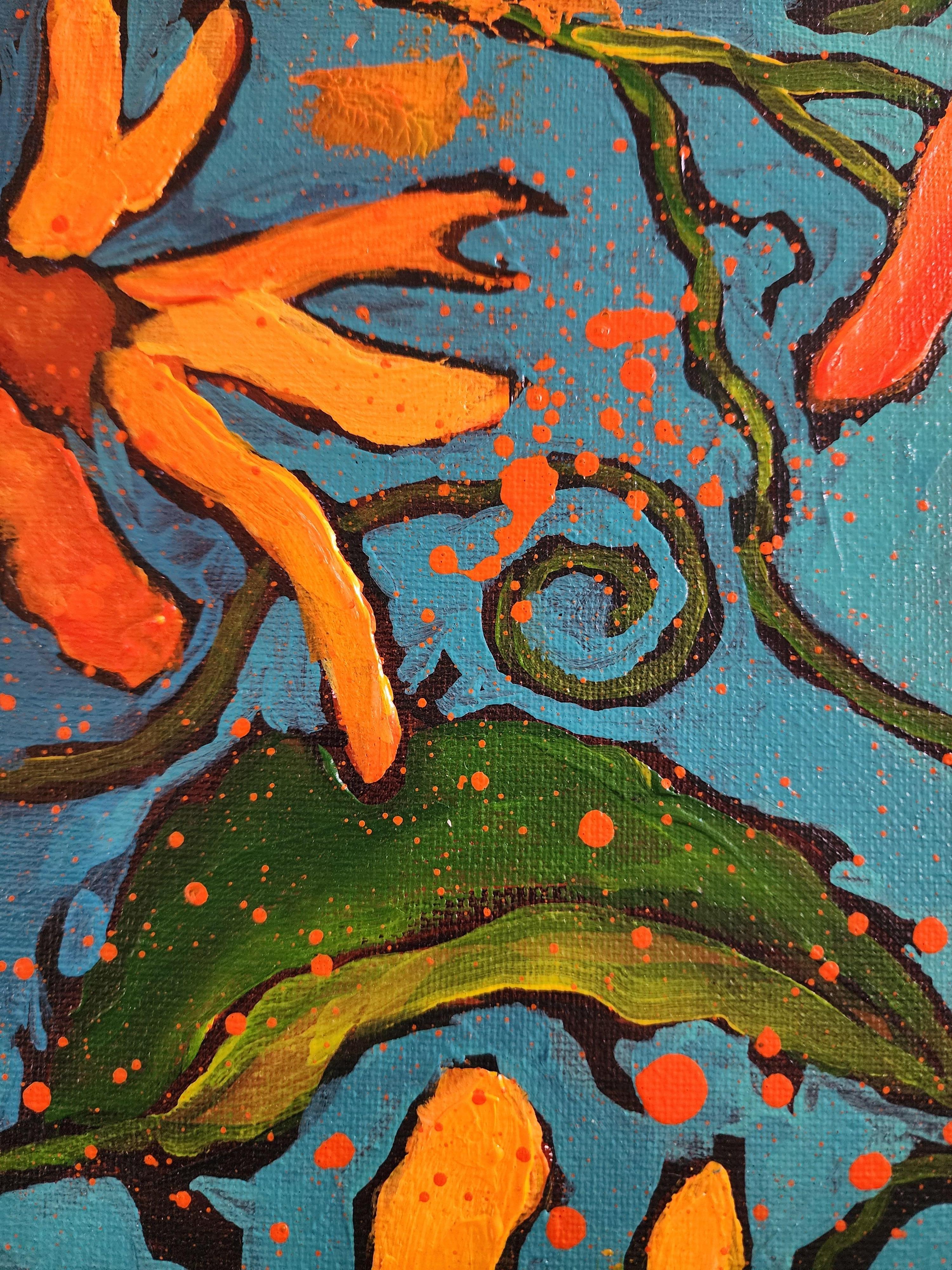 Sunshine Painting Freedom Bold Statement Orange Contemporary Abstract Invest Joy For Sale 12