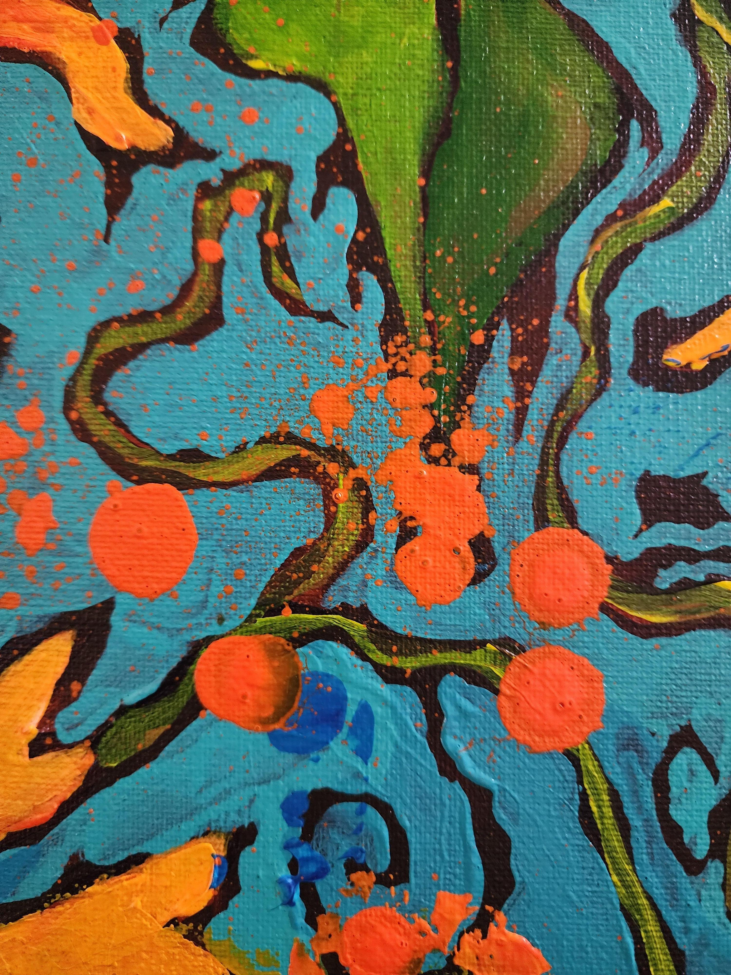 Sunshine Painting Freedom Bold Statement Orange Contemporary Abstract Invest Joy For Sale 3