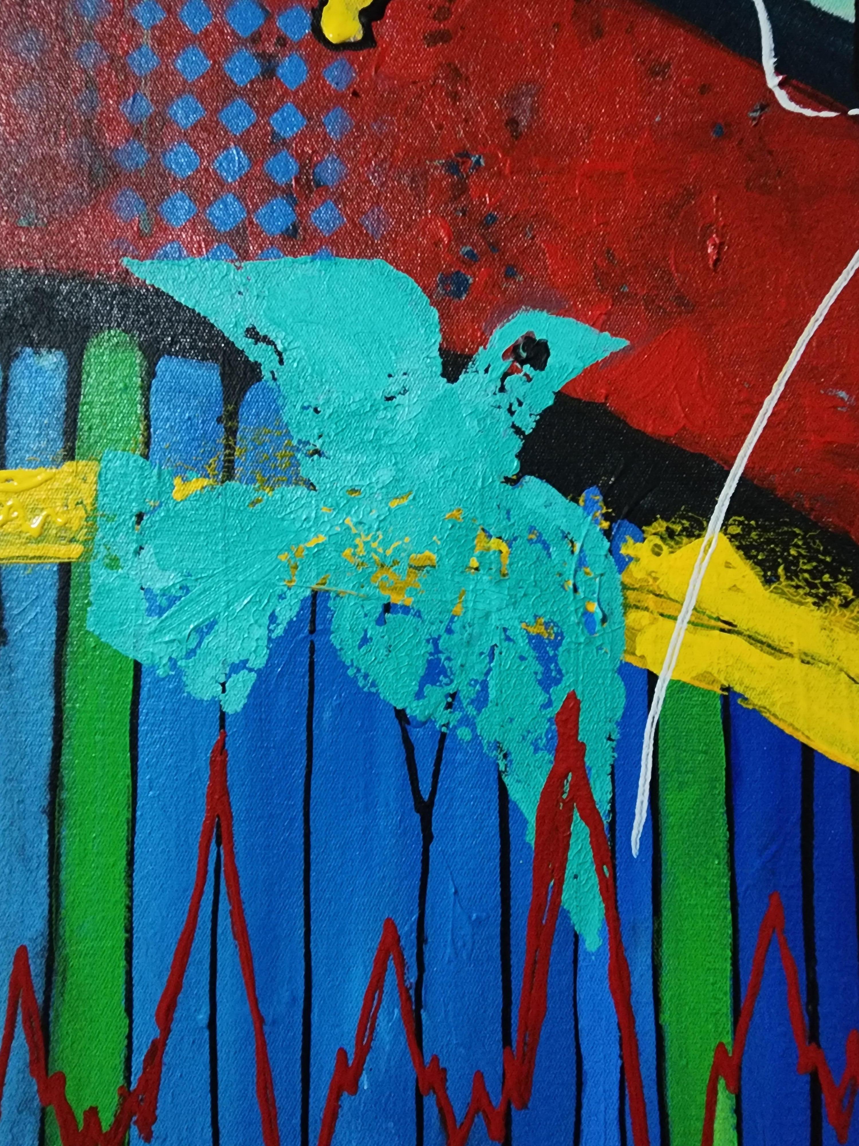 Tapestry of a Beautiful Life - Extra Large Striking Investment Abstract Humanity - Abstract Expressionist Painting by Karnish Art