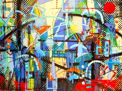 The Blues for You - Soulful Abstract Contemporary Painting Striking Memories