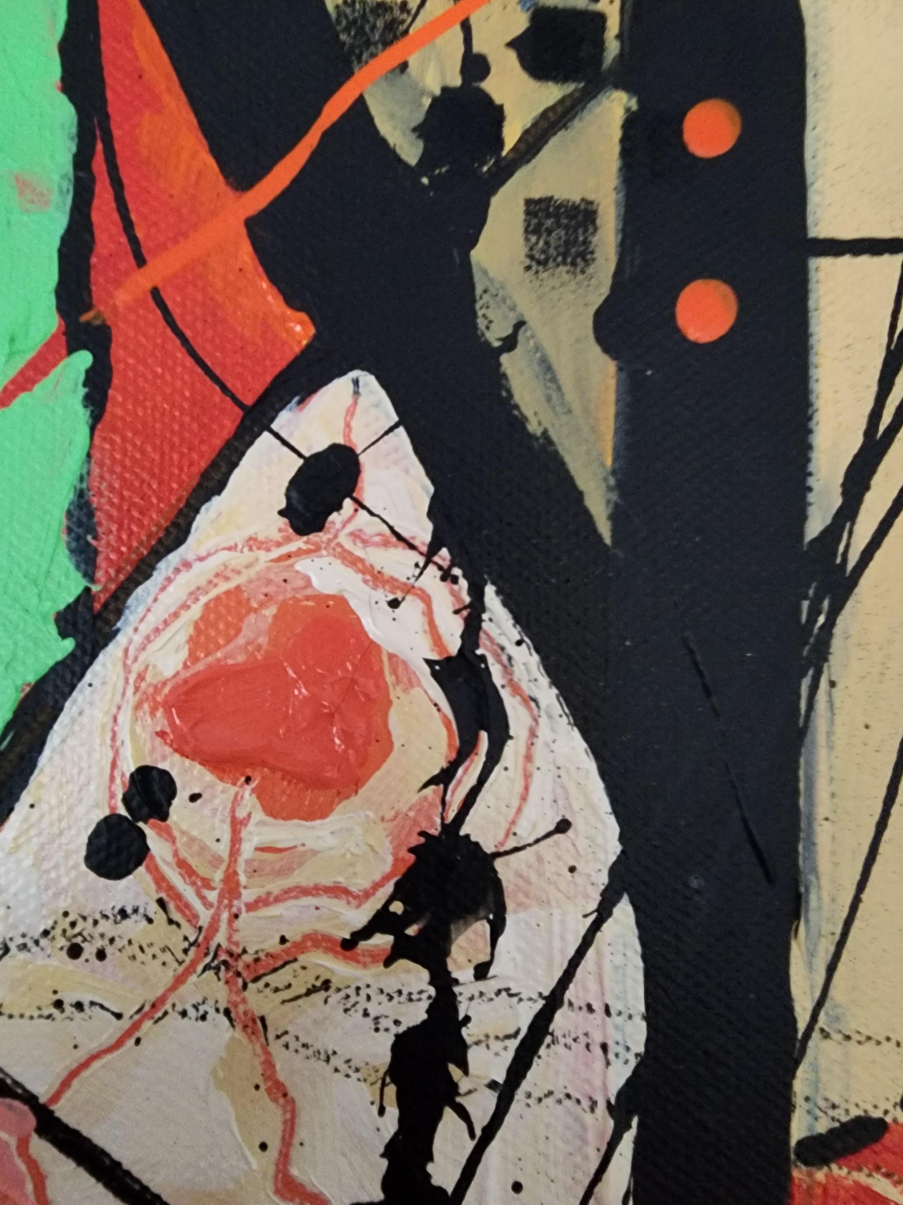 The Guardians Journey of Joy - Contemporaneo, Astratto, Esclusivo, Pezzo unico - Abstract Painting Beige di Karnish Art