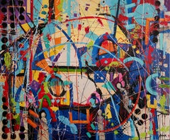 The Guardians of Absolute Wealth - Large Expressionist work with vibrant colors 