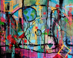 Les gardiens de Gaia - Extra large Earth Expressionist Colorful Freedom