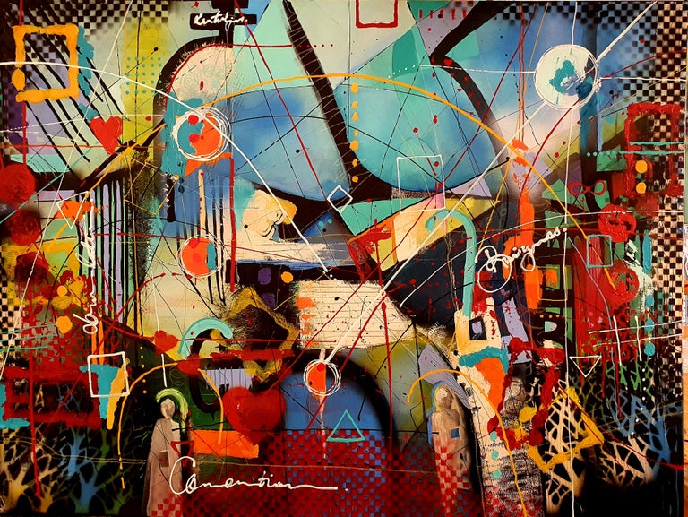 Karnish Art - The Guardians of Love - Colourful Large Artwork ...
