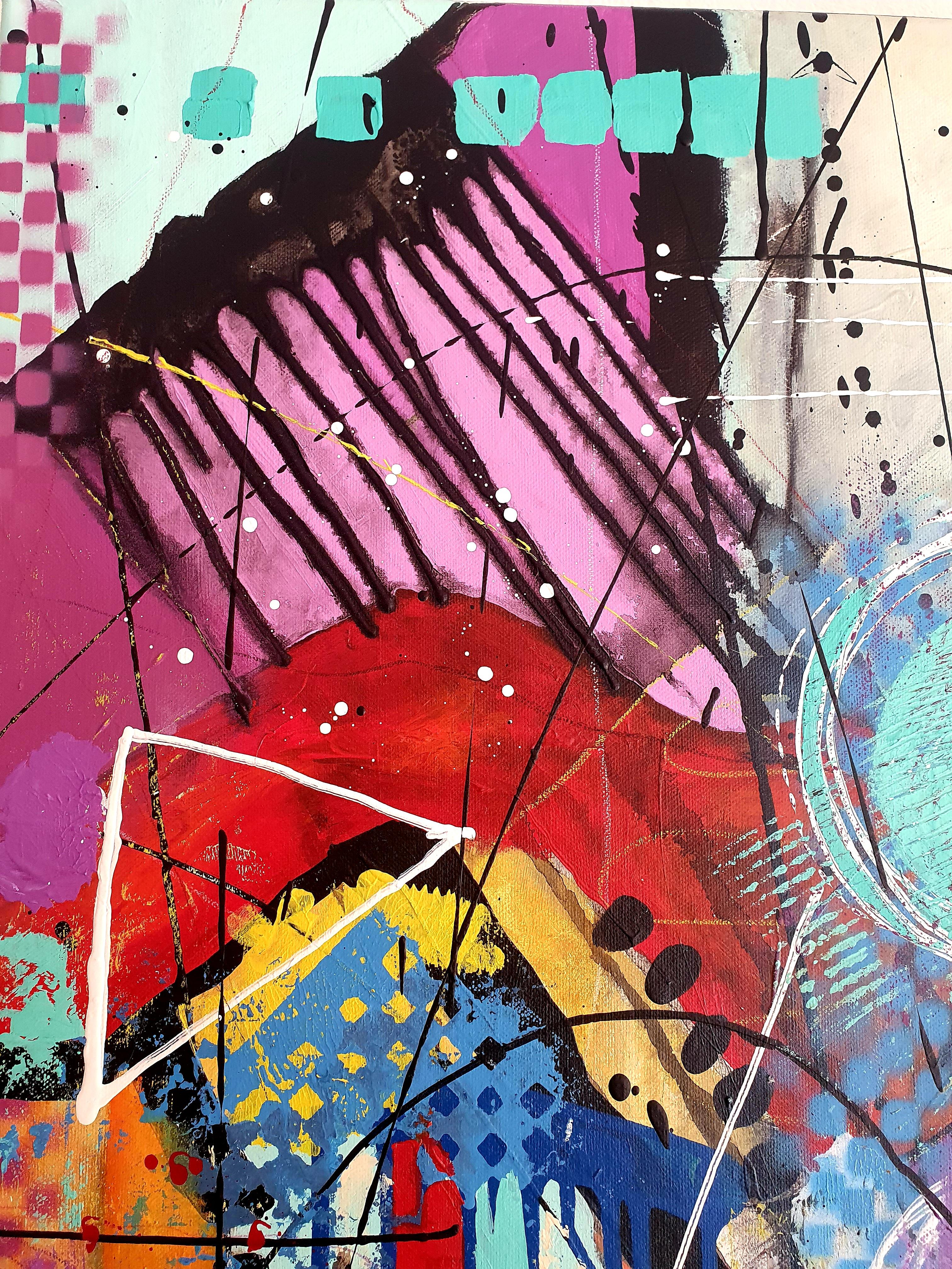 I guardiani della memoria - Pittura astratta - Investimenti colorati contemporanei - Figurative Painting Marrone di Karnish Art