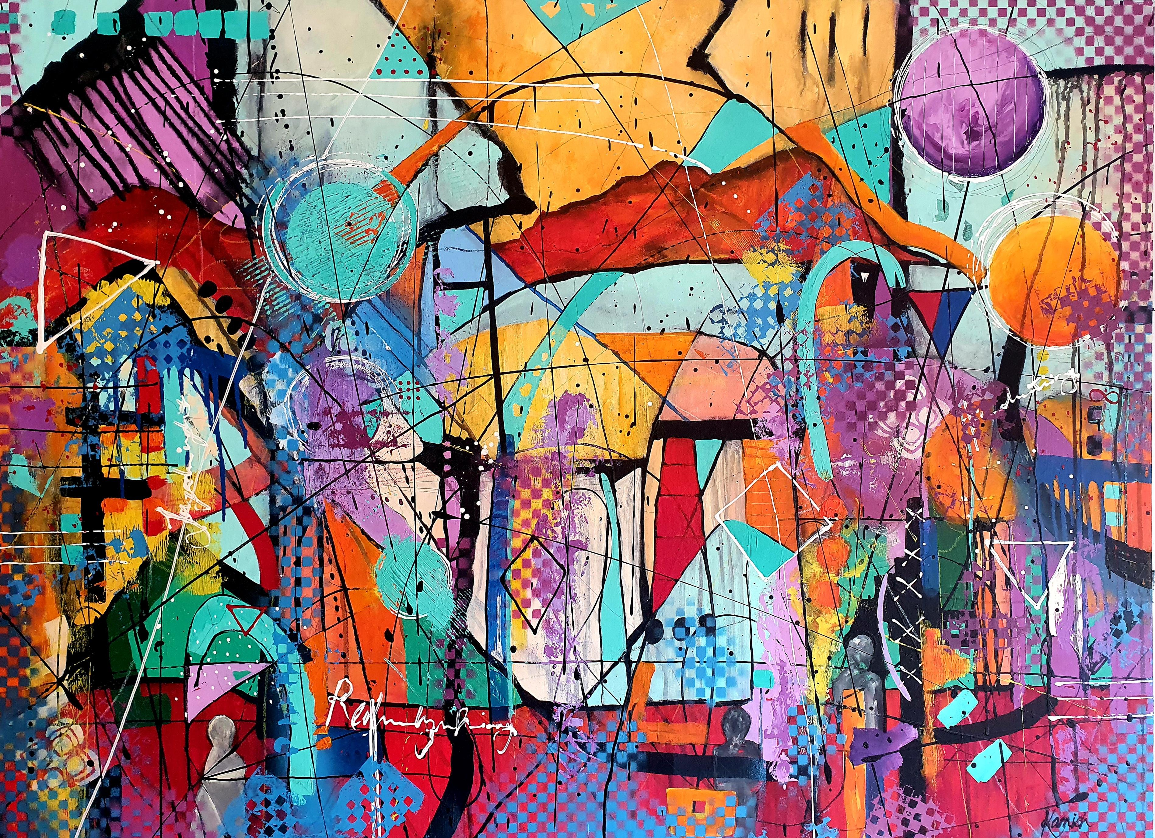I guardiani della memoria - Pittura astratta - Investimenti colorati contemporanei