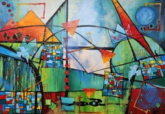 The Perfect Dance: Extra-large abstract painting, Maximalism, Abundance, Bold