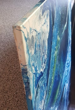 Tree of Life - Blue Striking Flow Peace Focal point Abstract Contemporary Invest