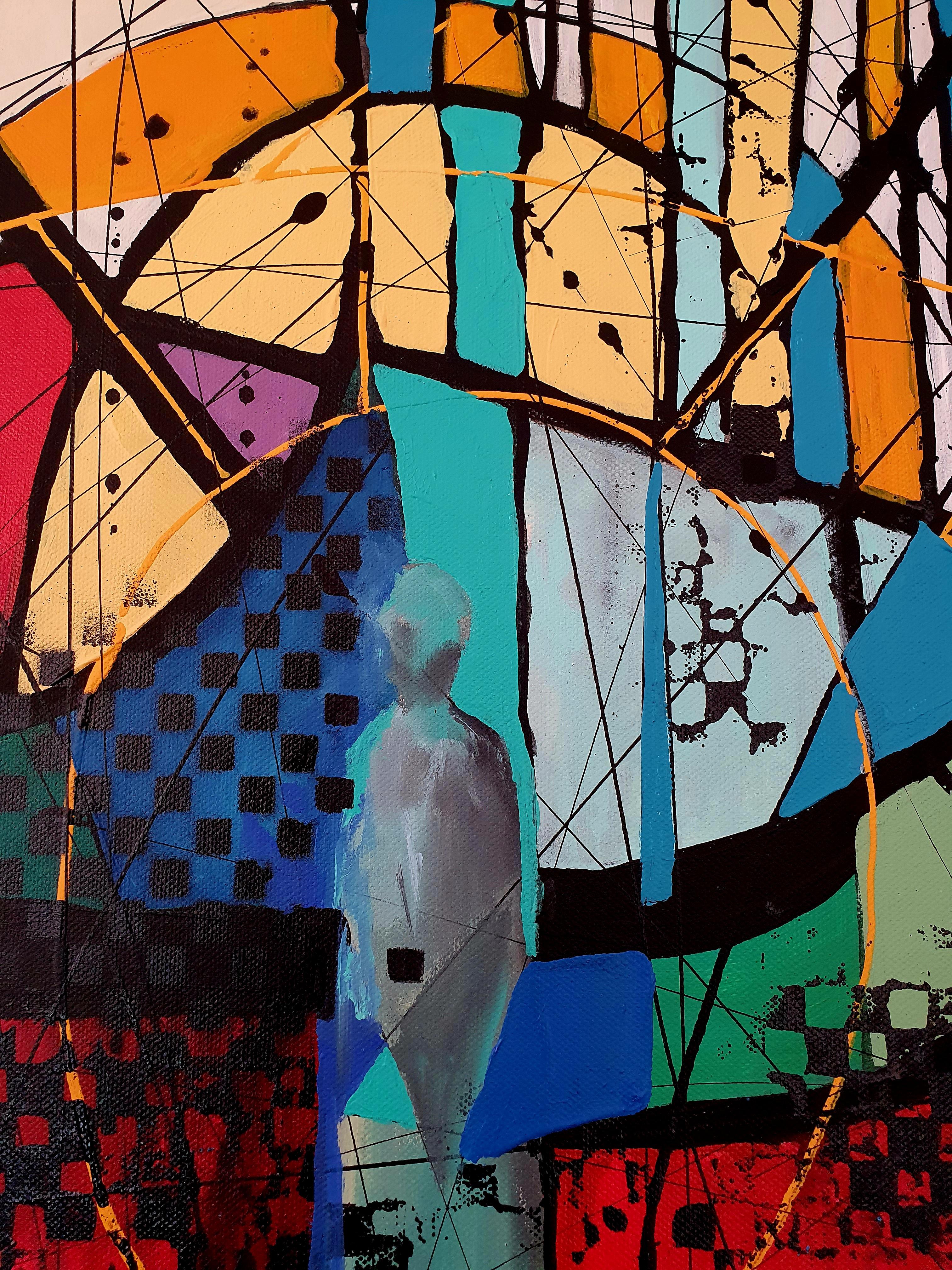 United - Pittura originale Colorful Maximalism Bold Statement Investire opere d'arte in vendita 2