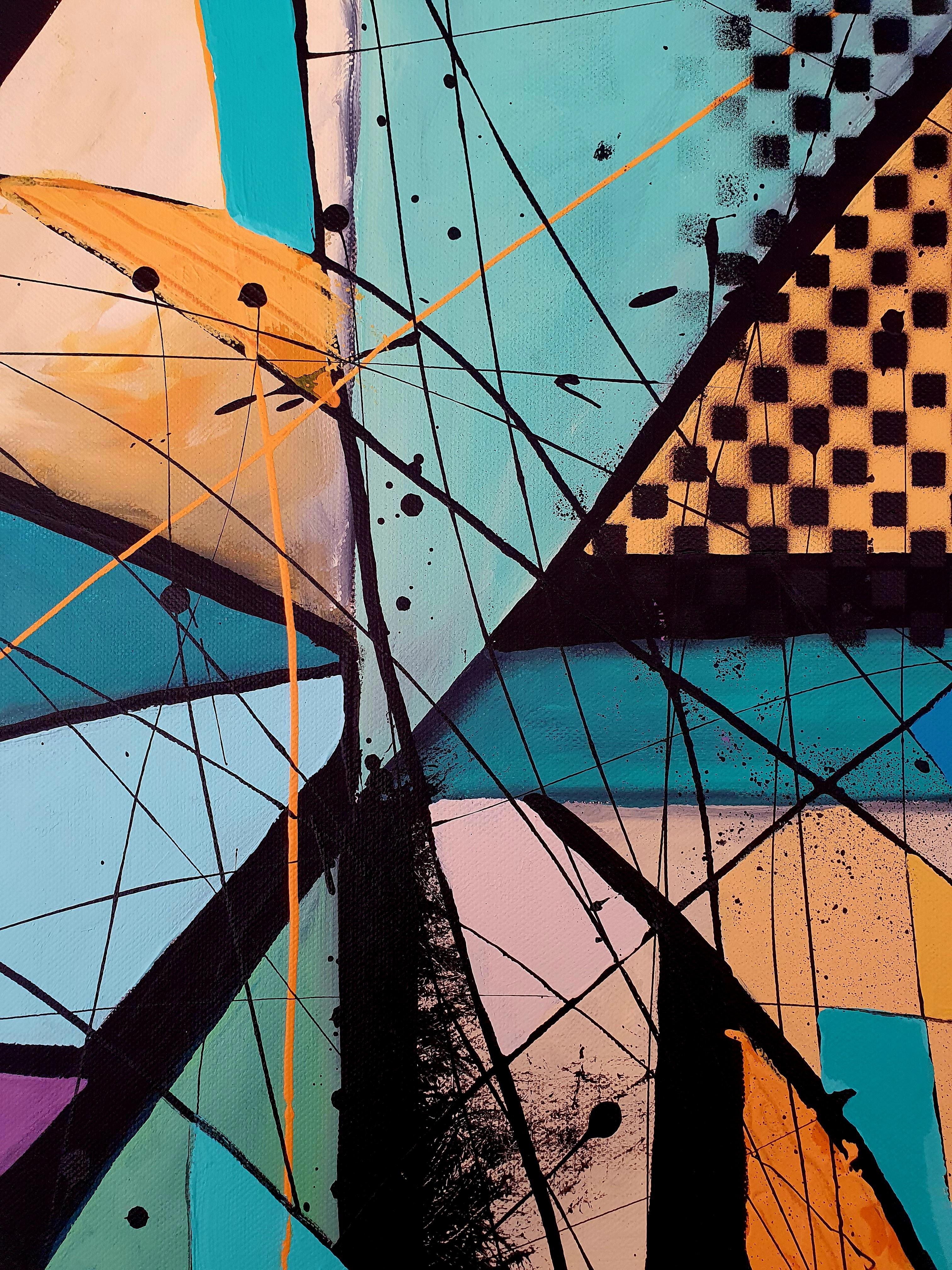 United - Pittura originale Colorful Maximalism Bold Statement Investire opere d'arte in vendita 4