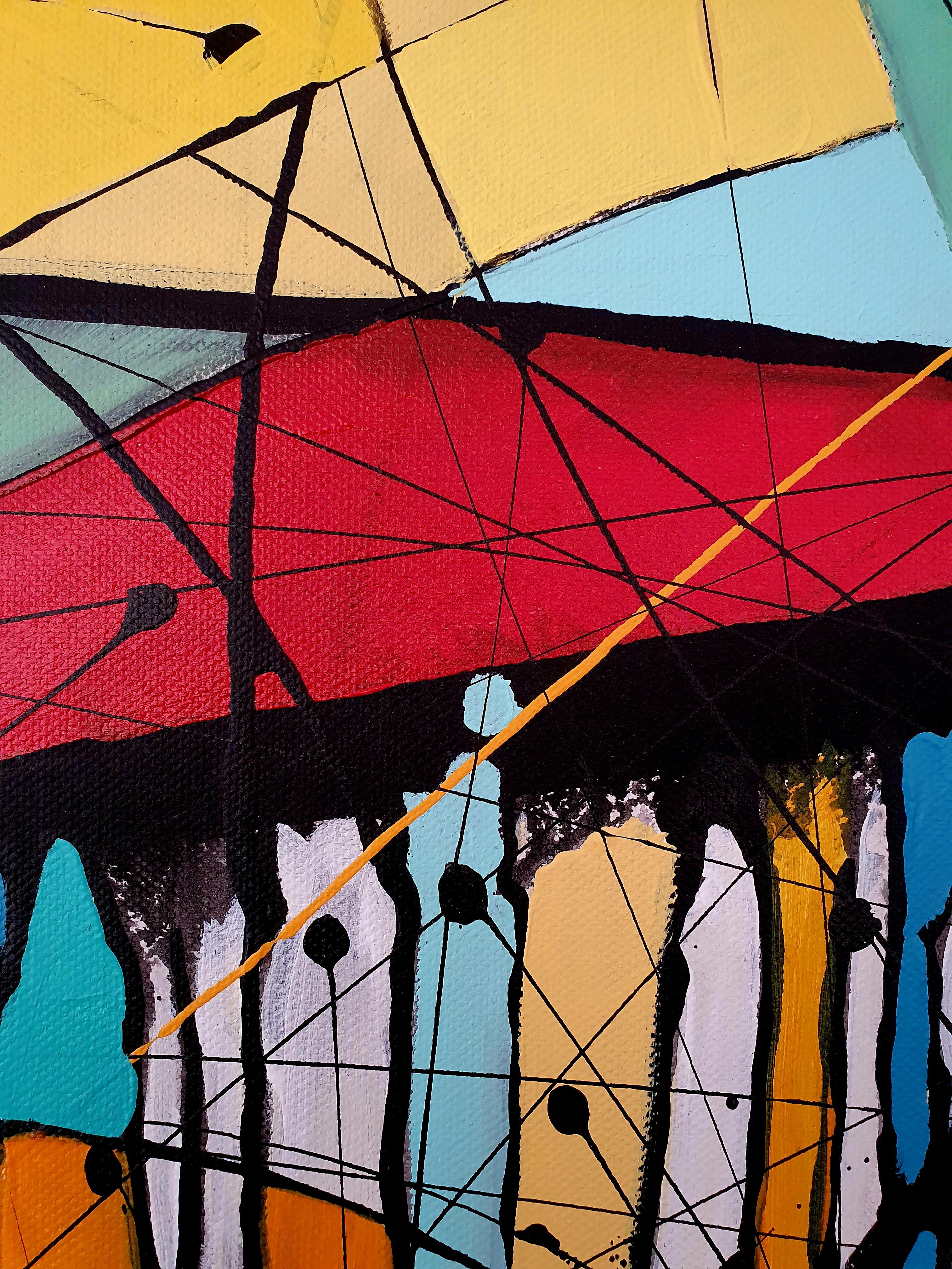 United - Pittura originale Colorful Maximalism Bold Statement Investire opere d'arte in vendita 5