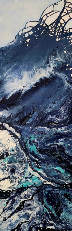 Untamed Ocean - Freedom Sea Blue Peace Flow Energy Abstract Contemporary Artwork