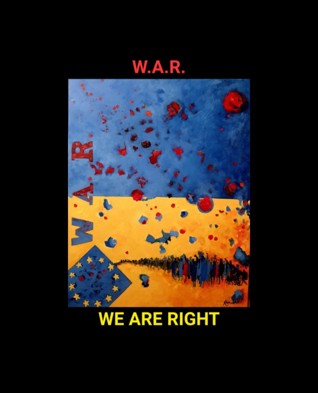 GUERRA - Astratto, audace, pittura, contemporaneo, sorprendente, investimento, umanità in vendita 6
