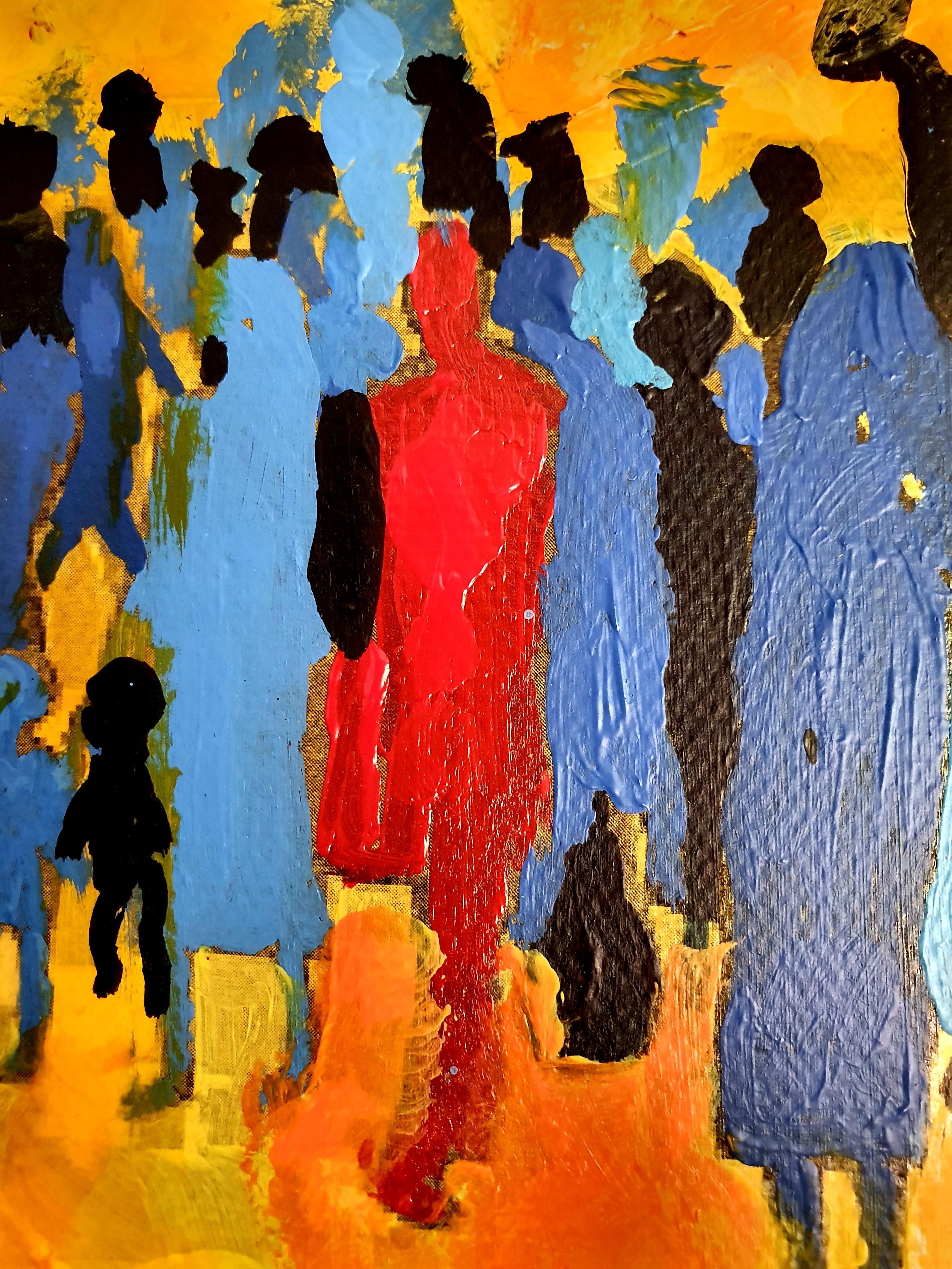 GUERRA - Astratto, audace, pittura, contemporaneo, sorprendente, investimento, umanità in vendita 4