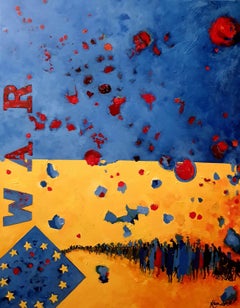 WAR - Abstrakt, Kühn, Malerei, Contemporary, Auffallend, Investition, Menschlichkeit