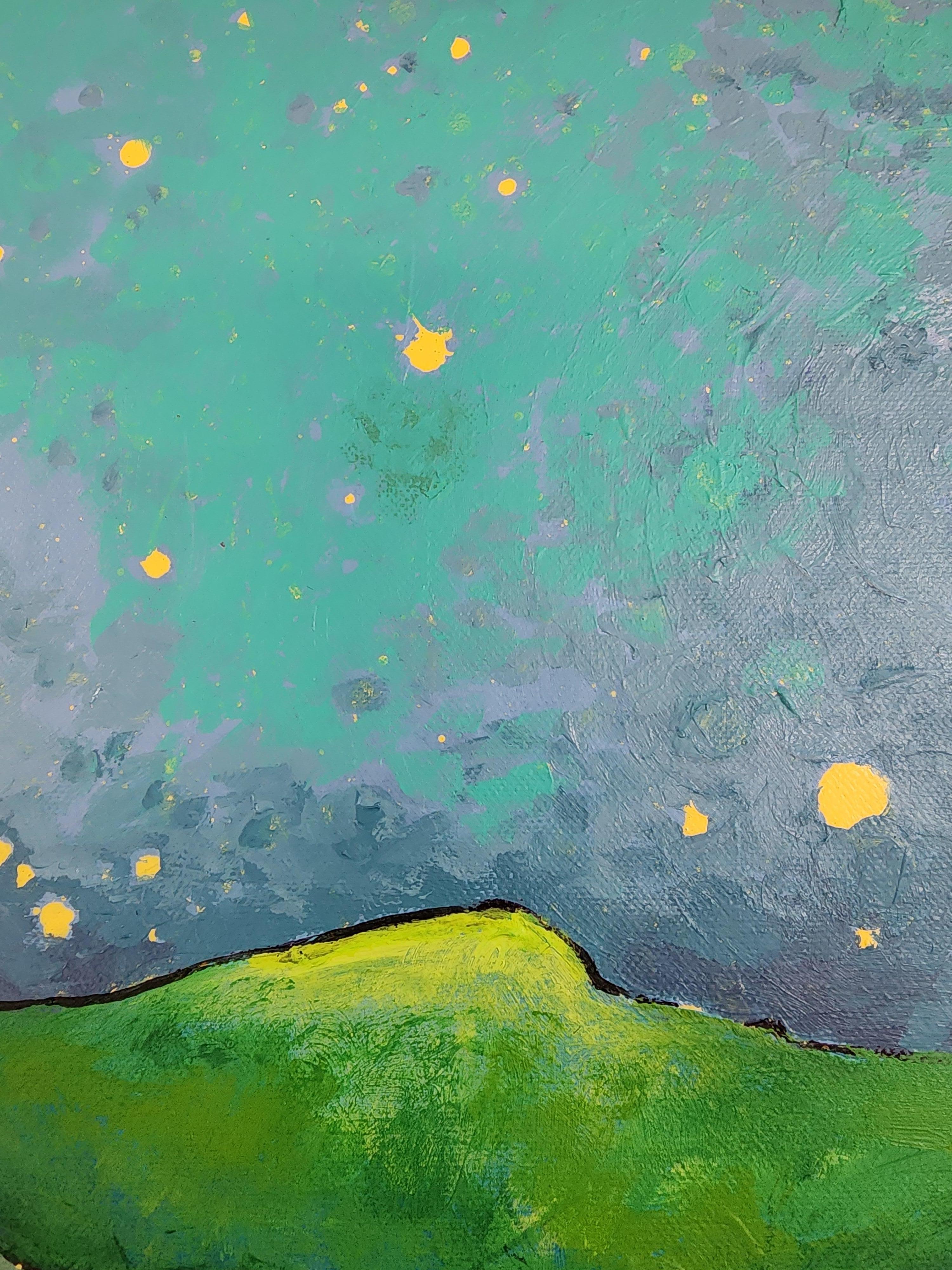 Título: Maravilla floral del campo de trigo 

Delicia Floral Colorista Invertir Alegría Inspirada en Van-Gogh 

En esta vibrante pieza, expresé la energía viva y la fuerza vital de la naturaleza mediante una infusión de colores atrevidos y motivos