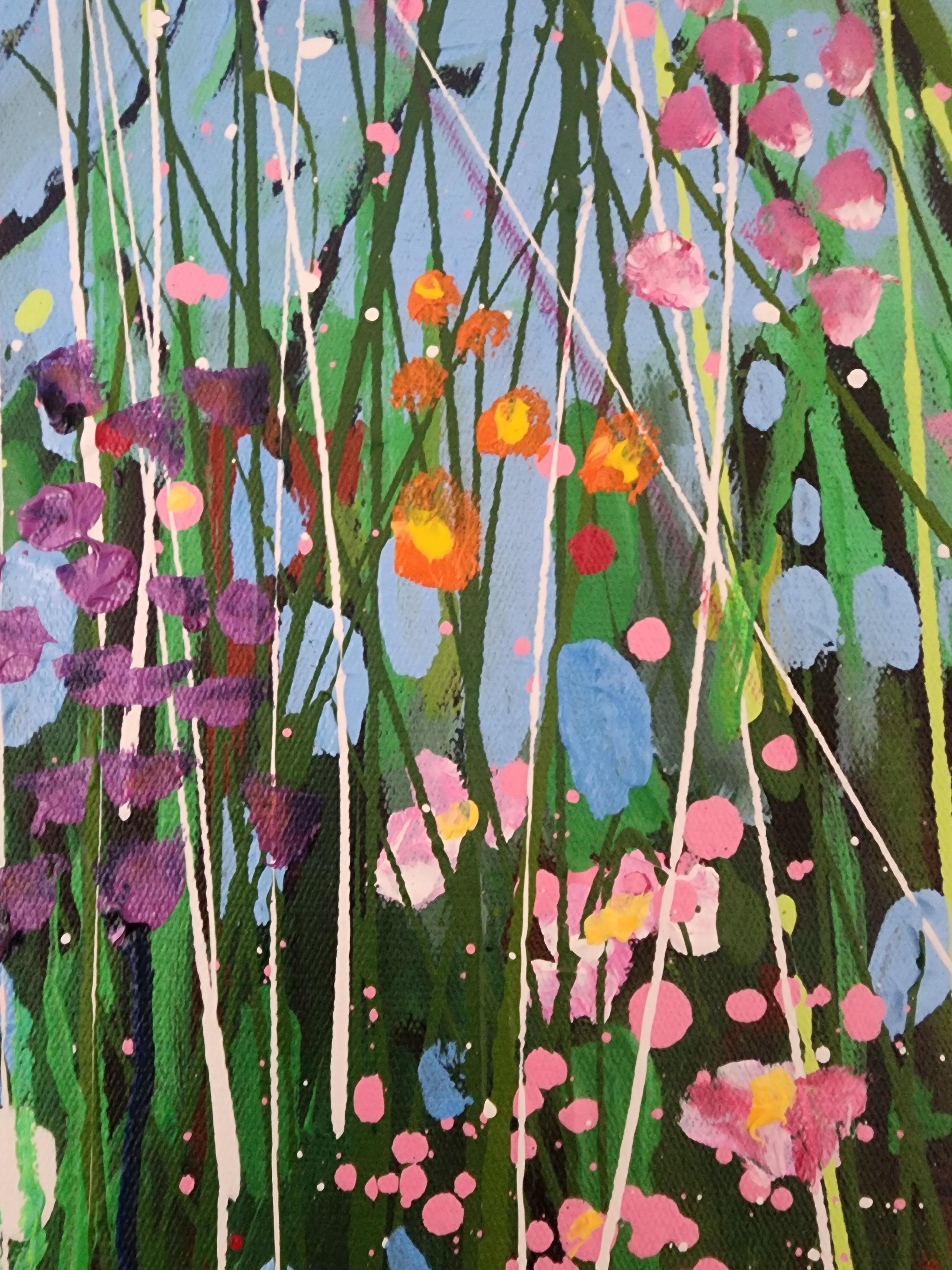 Wildflower song for you - Nature Floral Painting Colorful Blue Joy Mother Earth 10