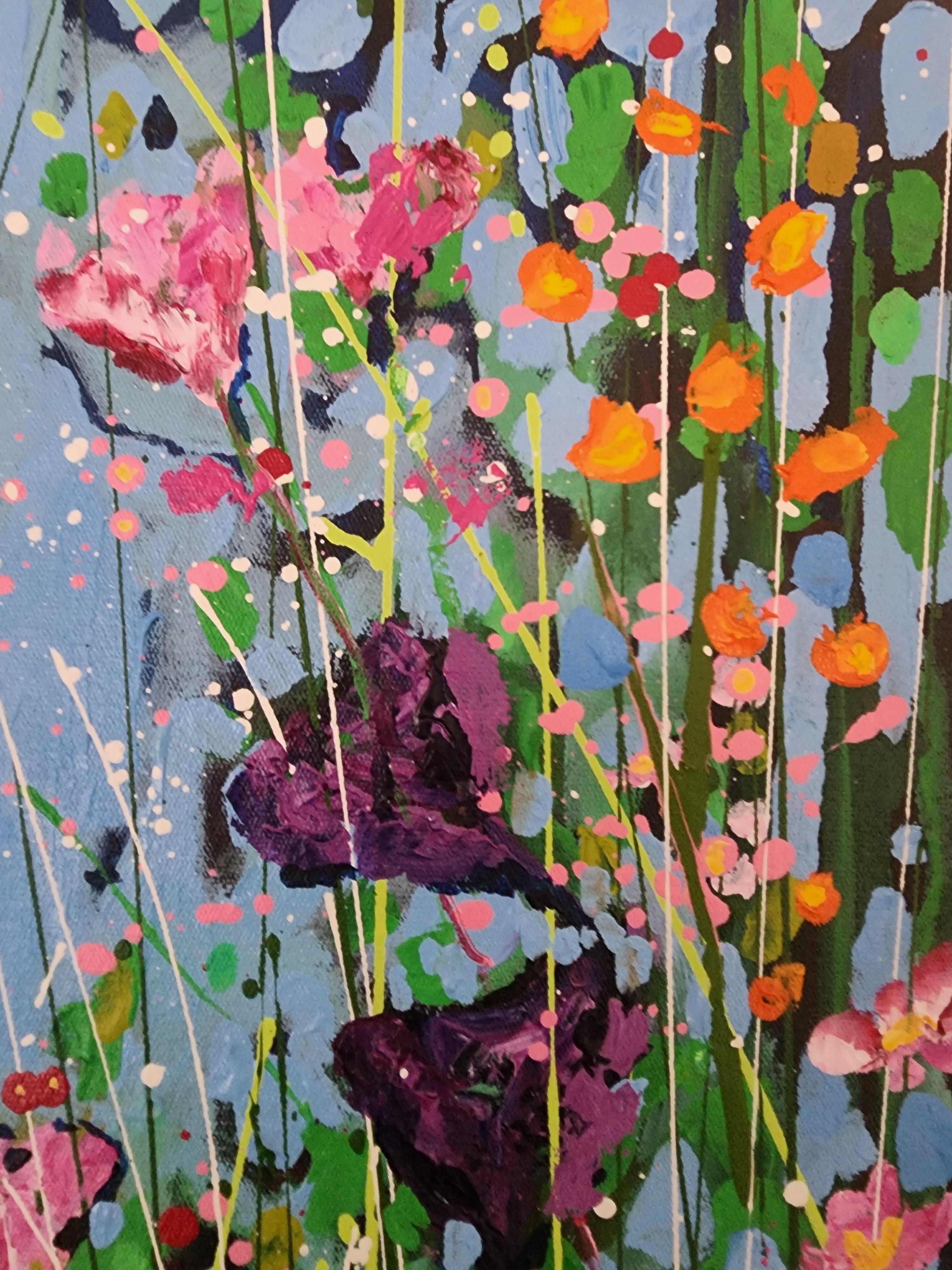 Wildflower song for you - Nature Floral Painting Colorful Blue Joy Mother Earth 11