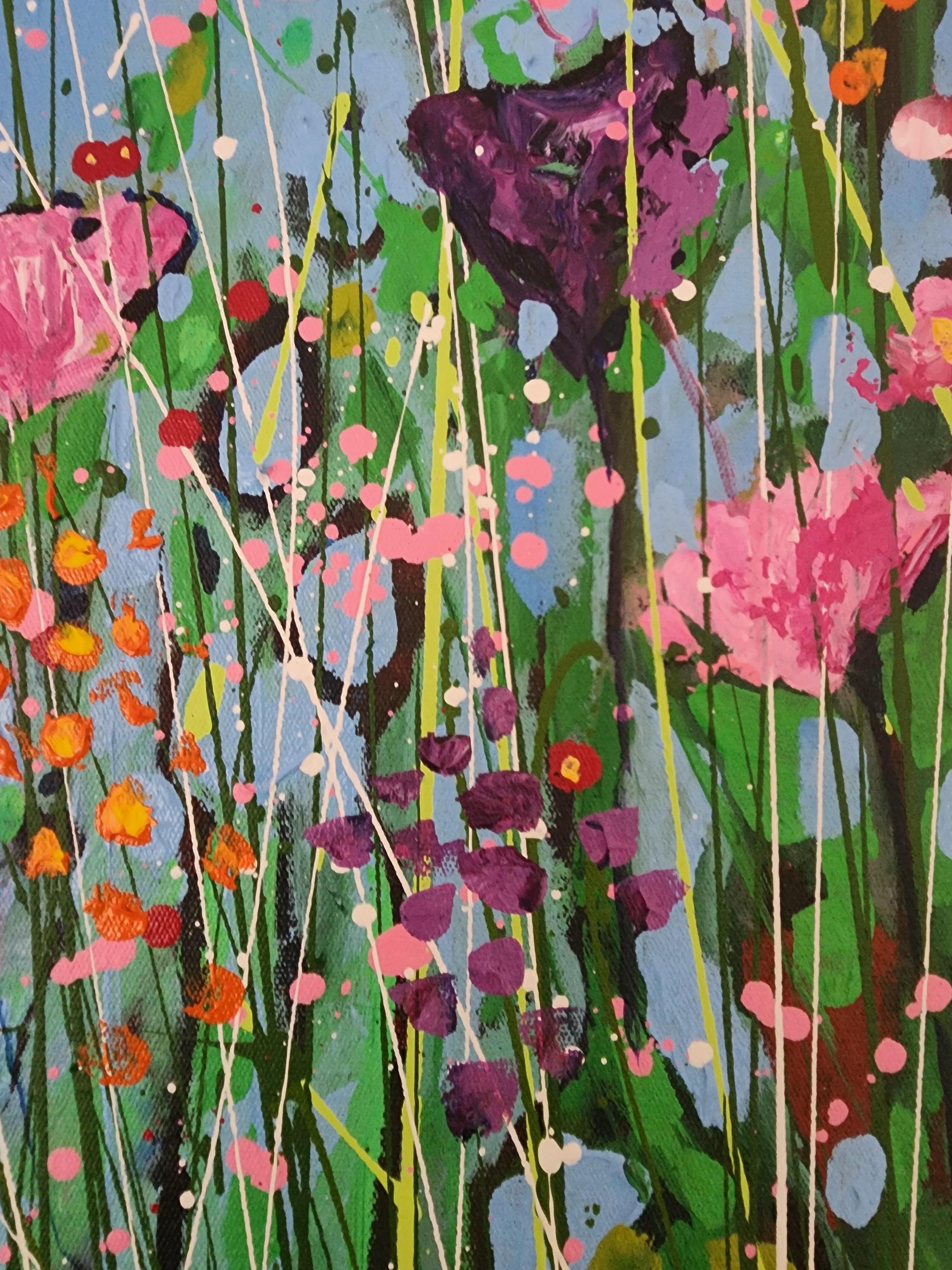 Wildflower song for you - Nature Floral Painting Colorful Blue Joy Mother Earth 12