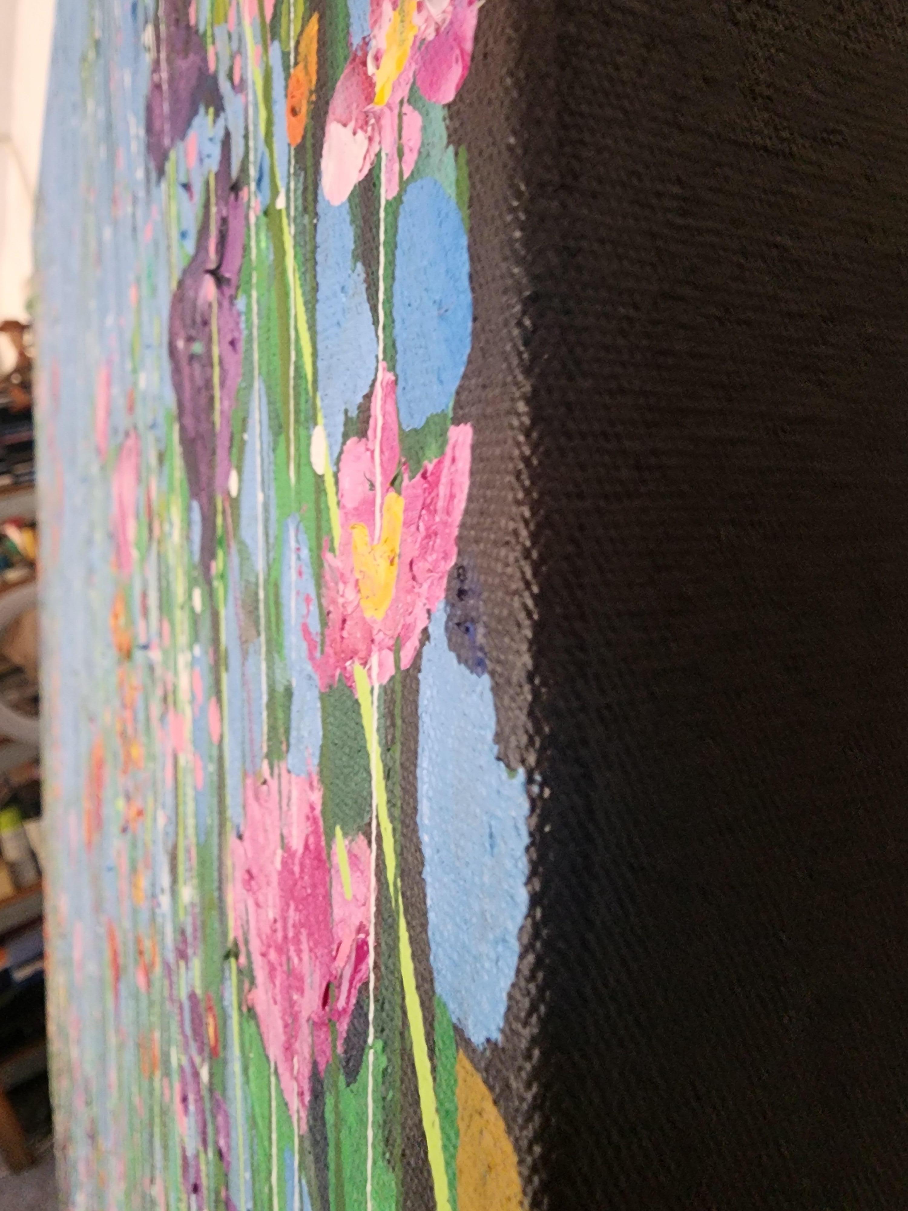 Wildflower song for you - Nature Floral Painting Colorful Blue Joy Mother Earth 15