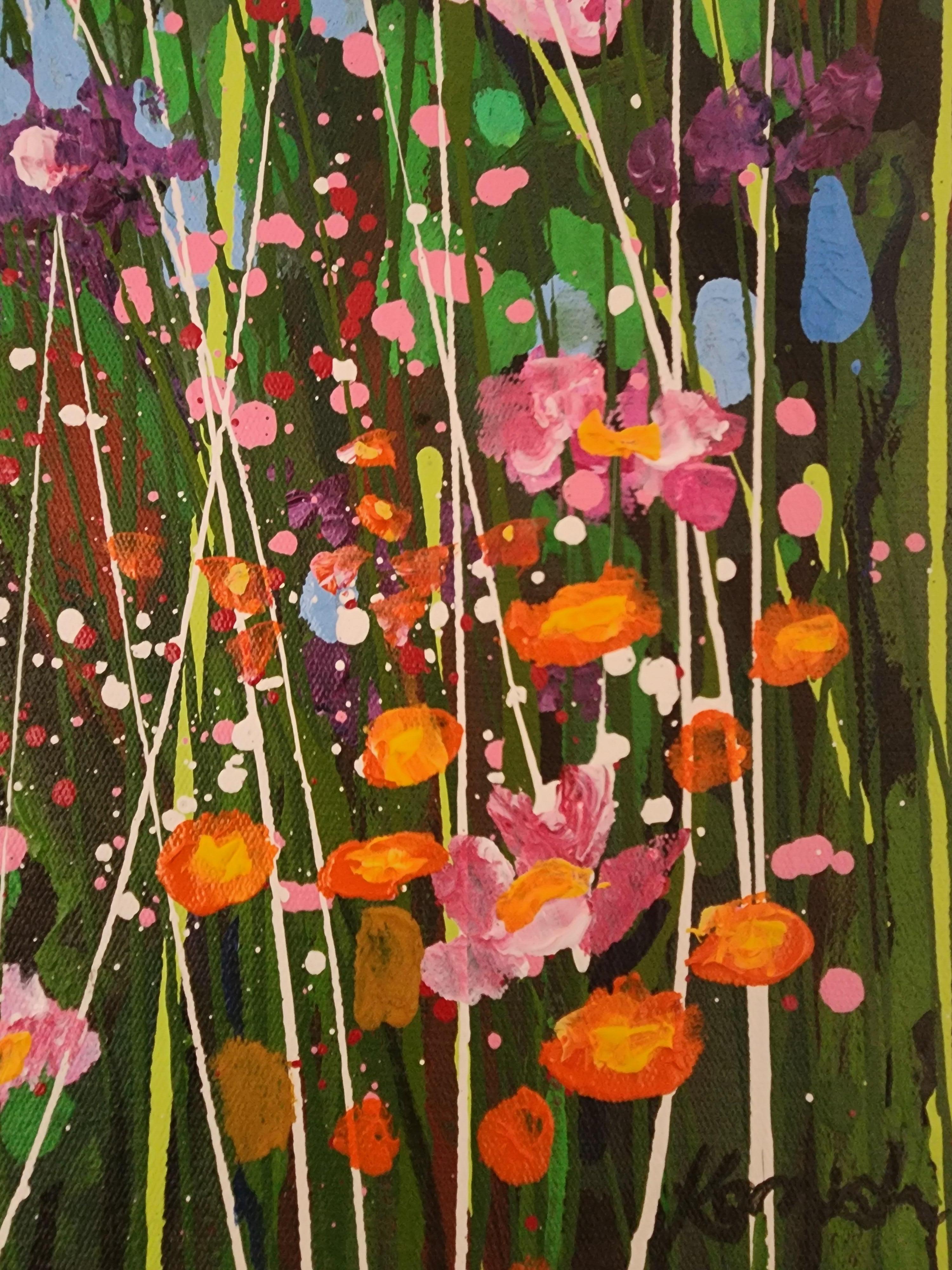 Wildflower song for you - Nature Floral Painting Colorful Blue Joy Mother Earth 4