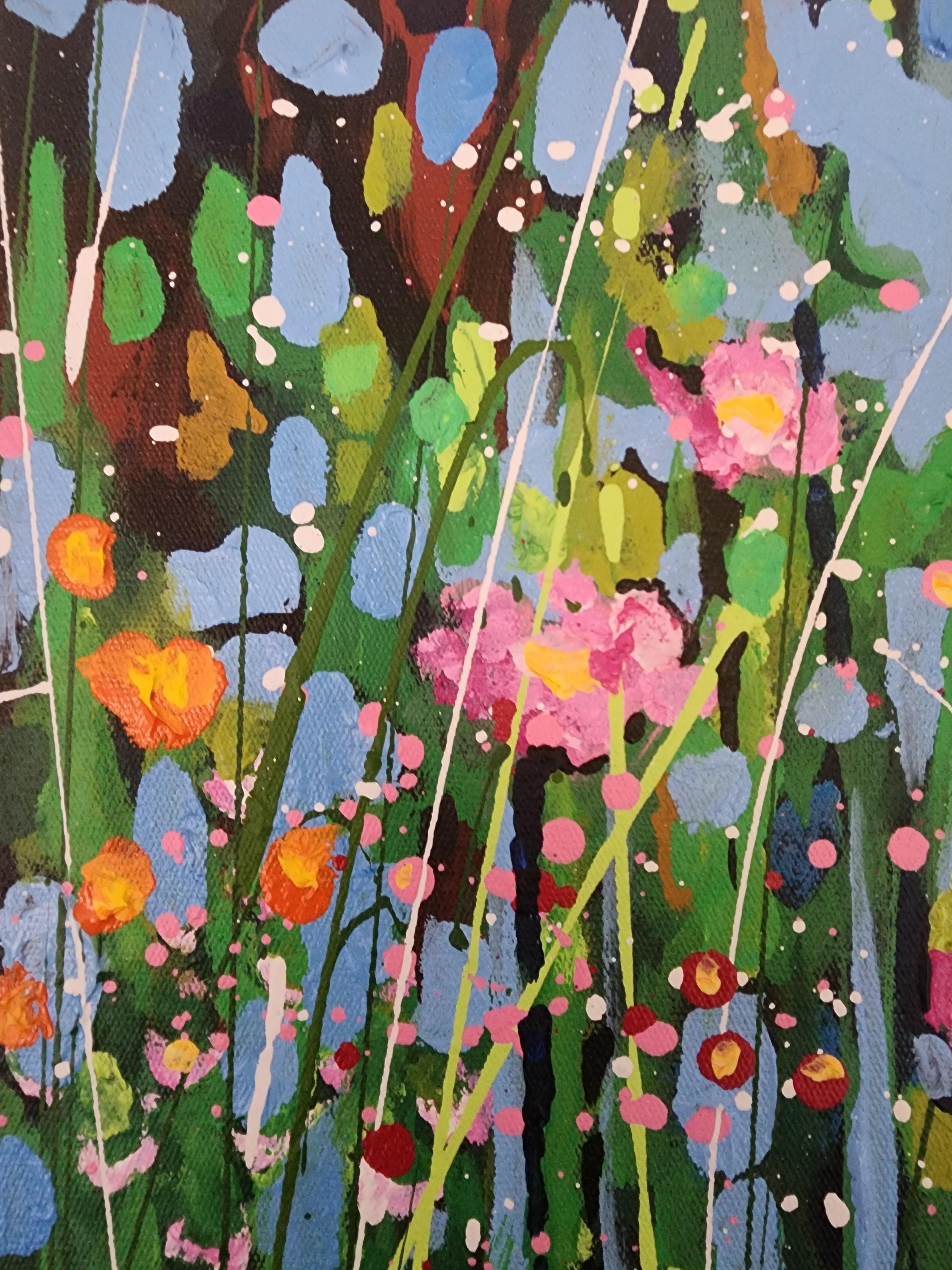 Wildflower song for you - Nature Floral Painting Colorful Blue Joy Mother Earth 6