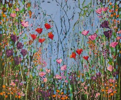 Wildflower song for you - Nature Floral Painting Colorful Blue Joy Mother Earth