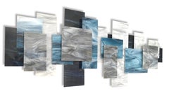Apex, Abstract 3D Original Glass and Metal Wall Sculpture, Modern Art