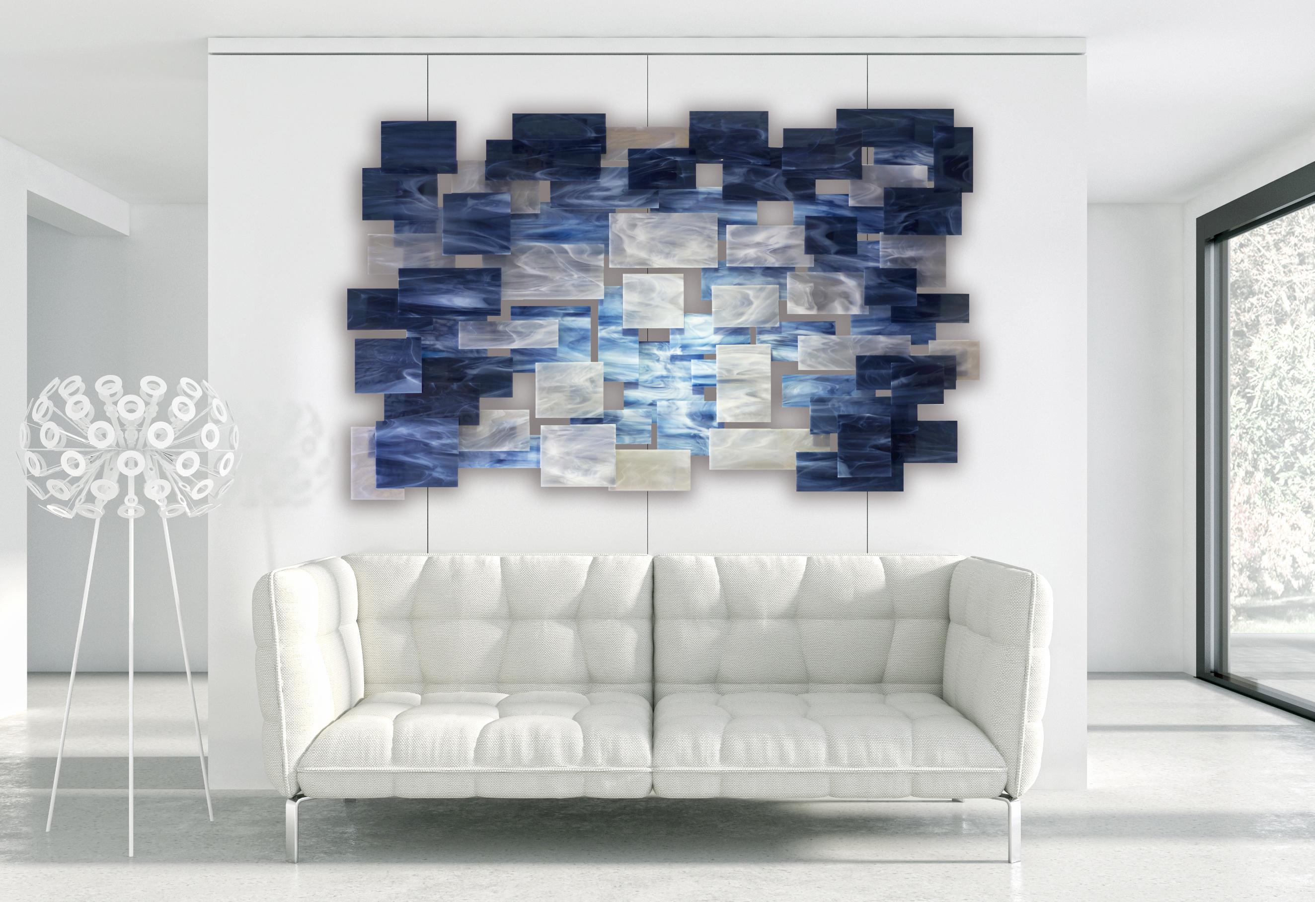 glass and metal wall art