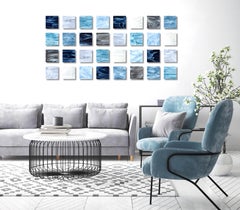 Cool & Crisp, Abstract 3D Original Glass Wall Sculpture, modern design