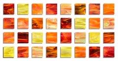 Amanecer, Arte Abstracto, Escultura de Pared de Cristal Original moderna