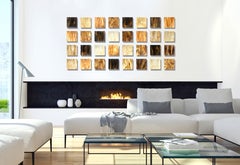 Earth, Abstract 3D, Original Glass Wall Sculpture, Modern Art