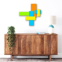 Geometric, Abstract 3D Original  Glass Wall Sculpture, modern design