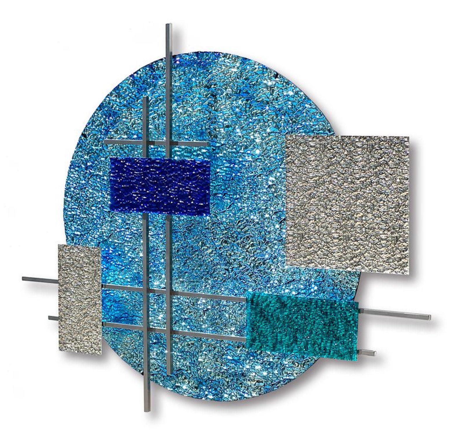 Artist: Karo Martirosyan, 
Work: Original Artwork, 
Medium: Glass and Metal Wall Sculpture,
Year: 2024
Style: Contemporary Art, 
Subject: Ice,
Size: 21