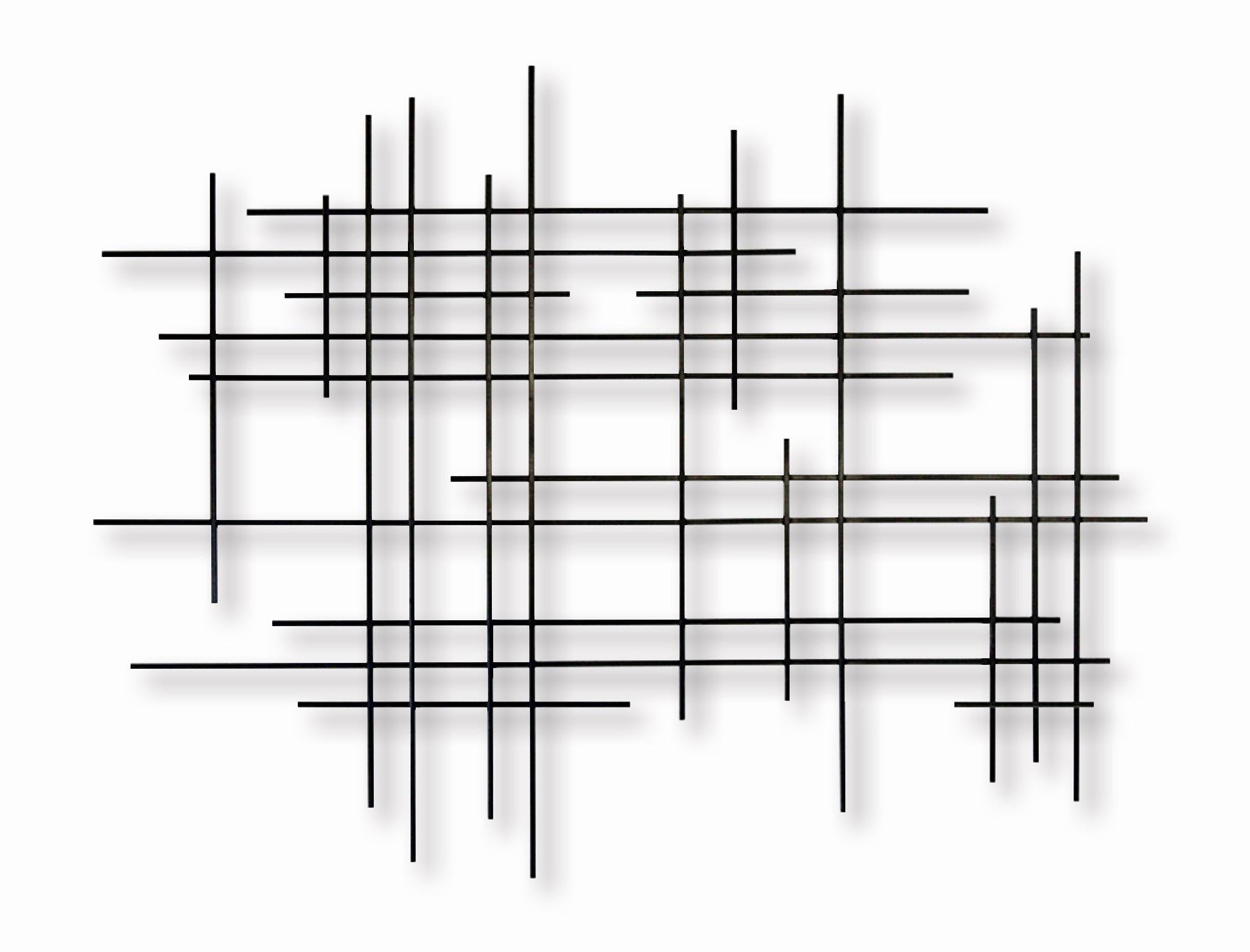 Karo Martirosyan Abstract Sculpture - Linear 1, Abstract Original Metal Wall Sculpture, Modern design