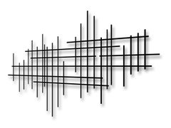 Linear 2, Abstract Original Metal Wall Sculpture, Ready to Hang
