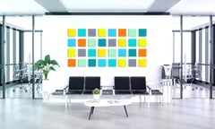 Mid Mod, Abstract 3D, Original  Glass Wall Sculpture, One of a Kind