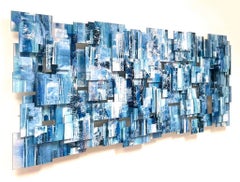Oceanic, Abstract 3D Original  Metal Wall Sculpture, modern design