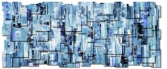 Oceánico, Abstracto 3D Original  Escultura metálica de pared, diseño moderno