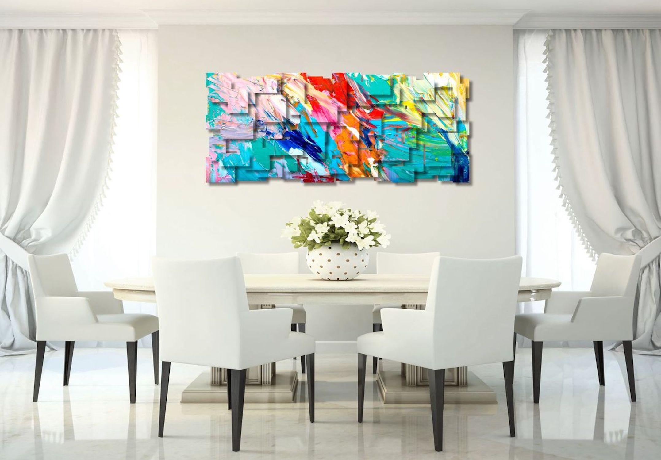 Artist: Karo Martirosyan,  
Work: Original Artwork,  
Medium: Glass and Metal Wall Sculpture, 
Year: 2024
Style: Contemporary Art,  
Subject: Palette II,
Size: 30